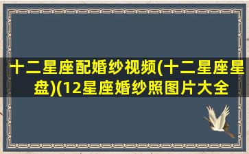 十二星座配婚纱视频(十二星座星盘)(12星座婚纱照图片大全 视频)